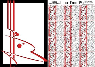 Lottie Tbf Fold 15, Bold Geo Tea Bag Folding Topper and Tile
