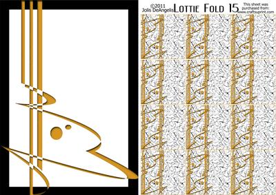 Lottie Tbf Fold 15b, Bold Tea Bag Folding Topper and Tile