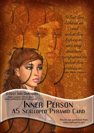 Inner Person, A5 Scalloped Pyramid Card