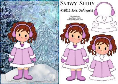 Snowy Shelly A5 Step-by-step Winter Card