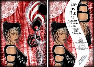 Lady on Red A5 Curve Pyramid