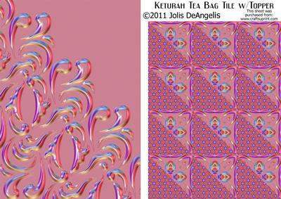 Keturah Tea Bag Tile with Card Topper