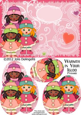 Warmth in Your Igloo, Oval Pyramid Step A5 Card