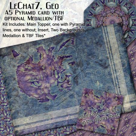 Lechat 7, Geo Pyramid Card W/optional Medallion