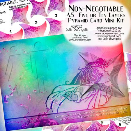 Non-negotiable A5 Five or Ten Layer Pyramid Card Mini-kit