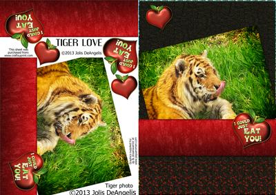 Tiger Love A5 Step by Step Card