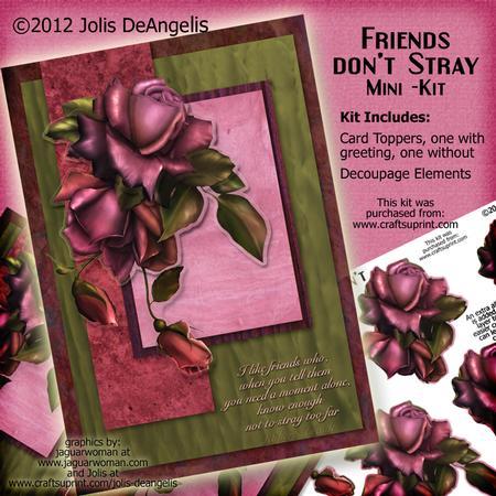 Friends Don't Stray A5 Step by Step Card Mini-kit