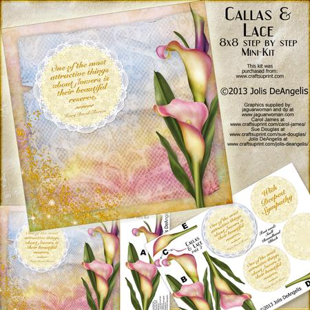 Callas & Lace, 8x8 Step by Step Mini-kit