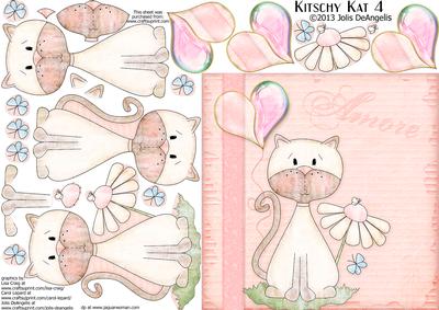 Kitschy Kat 4, 6x6 in Step by Step Card