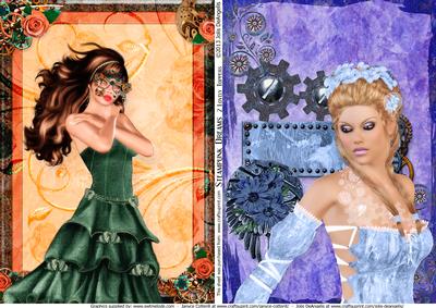 Steampunk Dreams, 2 A5 Card Toppers