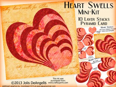 Heart Swells 6x6 10-layer Stacks Pyramid Mini-kit