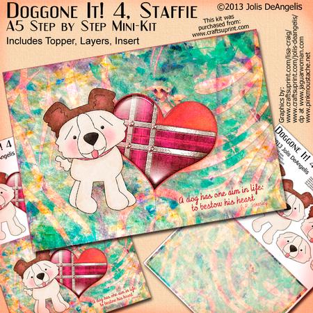 Doggone It! 4, Staffie A5 Step by Step Mini-kit