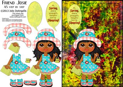 Friend Josie, A5 Step by Step Card