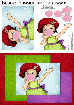 Bubble Gummed, A5 Step by Step Card