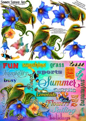 Summer Subway Art, A5 Step by Step Card