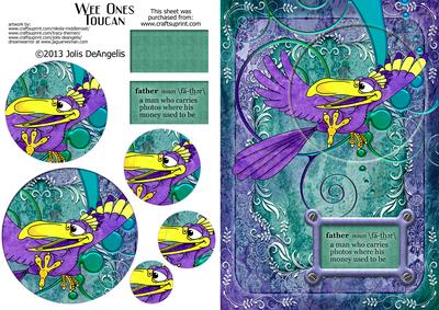 Wee Ones, Toucan A5 Pyramid Card