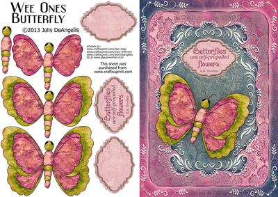 Wee Ones Butterfly A5 Step by Step Card