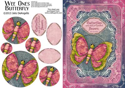 Wee Ones Butterfly A5 Pyramid Card