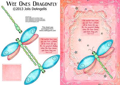 Wee Ones Dragonfly A5 Step by Step Card