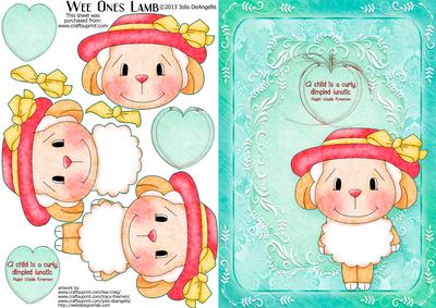 Wee Ones Lamb, A5 Step by Step Card