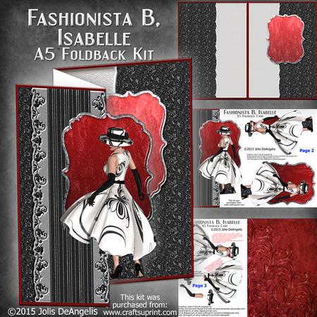 Fashionista B, Isabelle A5 Fold-back Card