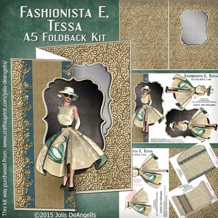 Fashionista E,tessa A5 Foldback Card