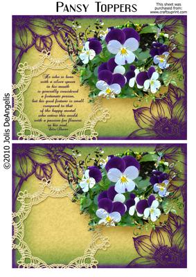 Pansy & Lace Toppers