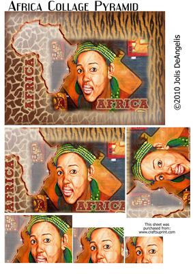 Africa Collage Pyramid