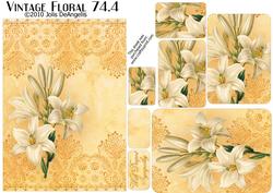 Vintage Floral 74.4, Lilies