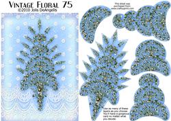 Vintage Floral 75, Evergreen Tree