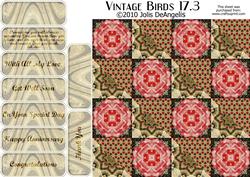 Vintage Birds 17.3, Dove