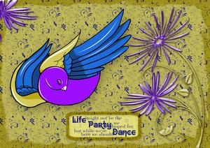 Birdie Buddies 13, Dance Bird Pyramid Decoupage Card Kit