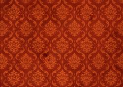 Damask Background, Burnt Orange 1