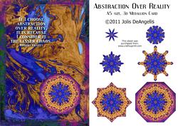 Abstraction Over Reality A5 Size 3D Medallion Card