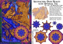Abstraction Over Reality W/tag A5 Size 3D Medallion Card
