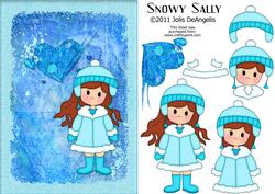 Snowy Sally A5 Step-by-step Decoupage Card
