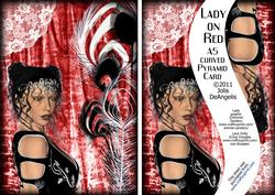 Lady on Red A5 Curve Pyramid