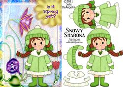 Snowy Sharona A5 Step-by-step Decoupage Card
