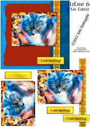 Lechat 6, Bright Eyed 6 Inch Sq Pyramid Card