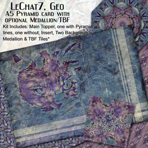 Lechat 7, Geo Pyramid Card W/optional Medallion