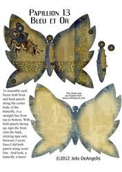 Papillon 13, Bleu Et Or