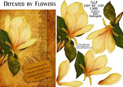 Defeated by Flowers 5x7 Step by Step Card