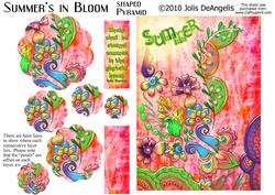 Summer's in Bloom Shaped Pyramid 5x7 Card