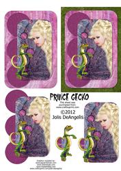 Prince Gecko, A6 Easy Step by Step Card