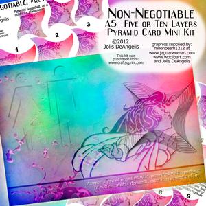 Non-negotiable A5 Five or Ten Layer Pyramid Card Mini-kit