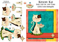 Kitschy Kat. 6x6 in Step by Step Card