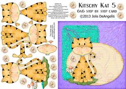 Kitschy Kat 5, 6x6 in Step by Step Card