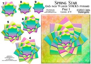 Spring Star 6x6 Inch 9-layer Stacks Pyramid