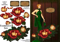 Fashionista Gigi, A5 Step by Step Card
