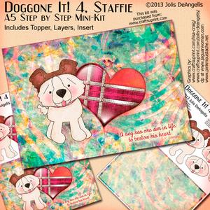 Doggone It! 4, Staffie A5 Step by Step Mini-kit
